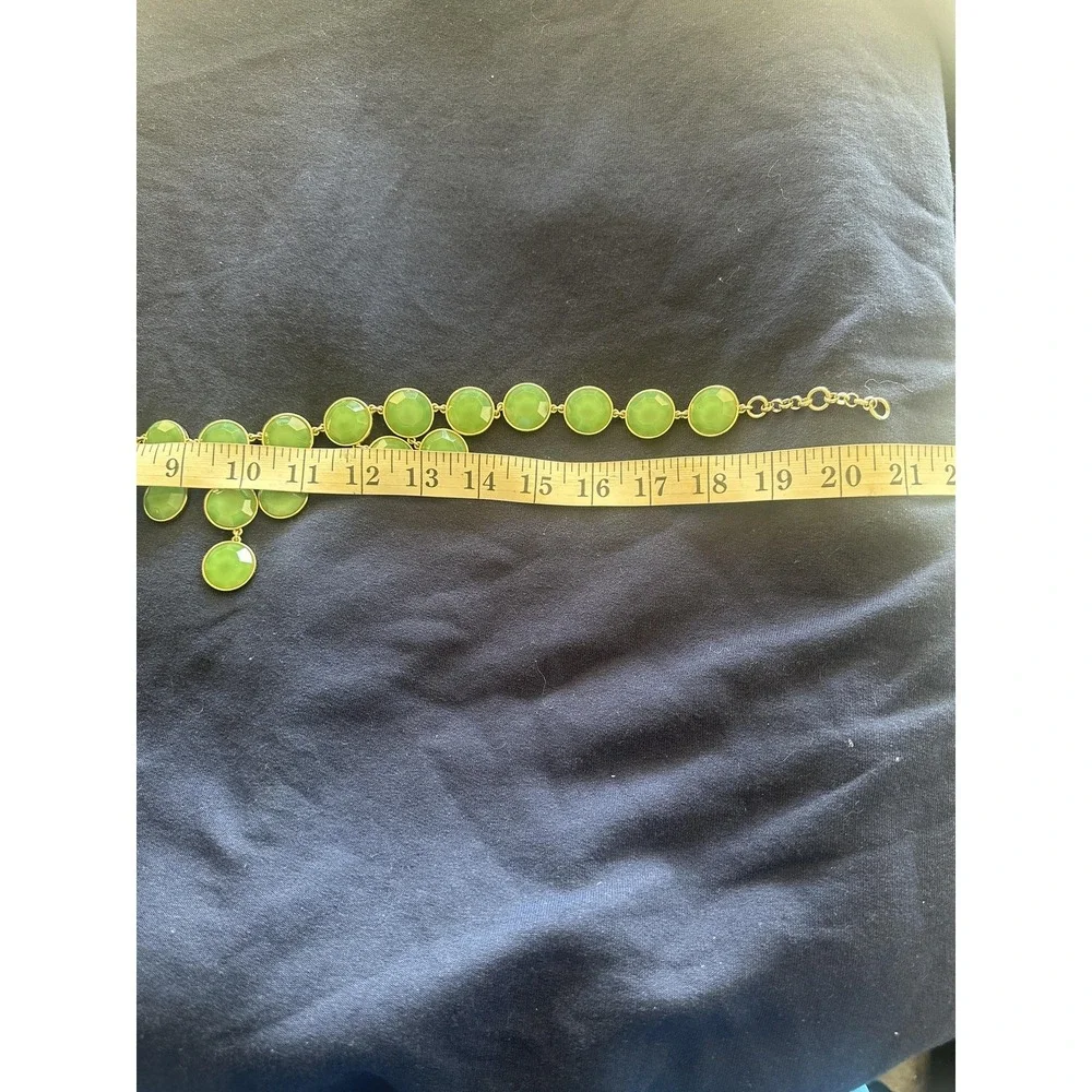 Banana‎ Republic Statement Necklace Faceted Stones Gold Tone Adjustable Chain 21